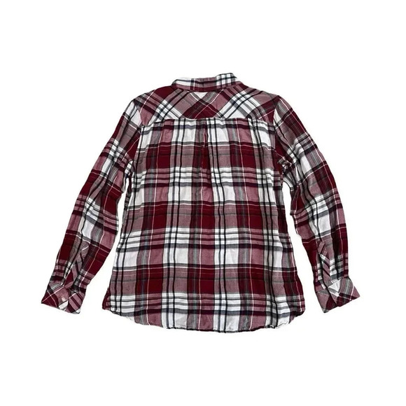 Rails plaid size Medium Red button‎ front long sleeves - Picture 2 of 4